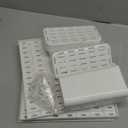 Wall Mount Peg Board Organizer 45pcs Kit, 4 Panels and 41 Accessories Pegboard Wall Organizer with Hooks, Bins, Shelves, DIY Tool Storage Pegboards Kits for Home Office Space Saving (White, 22"22")