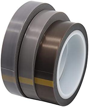CGPTFE PTFE Tape, Single Side Silicone Adhesive PTFE Film Tape Sheets, Heat Resistant Film Tape, 36 Yards (1 roll)