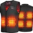 KEMIMOTO Heated Vest for Men, Electric Warming Vest for Hunting & Winter Sports (Battery Not Included) (Large, Black)