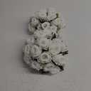 BLOSMON White Flower Balls for Centerpieces: 2pc 11.8 Inch Artificial Rose Floral Arrangement Bouquet Wedding Dinning Table Decoration - Easy Use Kissing Ball for Home Party Baby Shower Decor