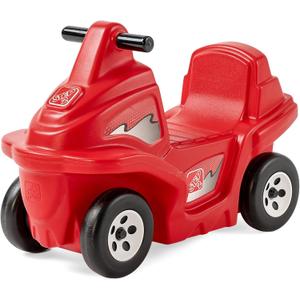 Step2 Rapid Ride & Hide Foot-to-Floor Toddler Ride-On Car, Coaster Compatible Riding Toy for Kids, Handlebar & Footrests, Indoor or Outdoor Play, 2+ Years Old, Red