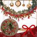 60 Pcs Red Christmas Tree Bows Christmas Tree Decorations Rustic Crafts Gift Bows Vintage Gift Wrapping Decorations Bendable and Twistable for Xmas Garland Wreath Indoor (3.15 Inches/ 8 cm)