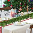 9 Ft Christmas Norfolk Pine Garland Real Touch Artificial Faux Greenery Christmas Garland Decorations for Home Fireplace Mantle Table Stairs Door Indoor Outdoor Holiday Decor