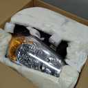Headlight Assembly Compatible With 2009-2012 Toyota RAV4 Chrome W/Amber Headlamps Replacement Pair Set Driver & Passenger Side