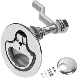 Heavy Duty 316 Stainless Steel Boat Cam Latch, Marine Flush Hatch Pull with Back Plate and Screw