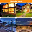 Mutovlin 10 Pack String Light Poles,10 Ft Light Poles for Outside String Lights, Outdoor Lights Pole with Fork, Metal Poles Stand for Patio Deck Backyard