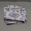 HSDSH 11 Pcs Blue and White Floral Makeup Bag Floral Cosmetic Bags Bulk for Women Chinoiserie Wildflower Canvas Travel Toiletry Pouch for Bridesmaids Wedding Bridal Shower Birthday Party Supplies