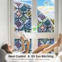 DKTIE Frosted Window Film with Installation Tools Privacy Window Film Frosted Window Sticker Static Cling Film Decorative Window Cling for Home Office UV Protection 35.4 x 78.7 Inch
