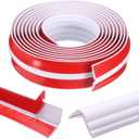 HARFINGTON Flexible Wall Corner Protector 1.6" 10FT Self Adhesive Wall Corner Guard Edge Protector Thickened PVC Peel and Stick Wall Trim for Ceiling Countertop Stair Corner, White