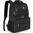 MATEIN Cooler Backpack, 26 Cans Insulated Lunch Backpack for Men Women, Leakproof Double Layer Lunch Cooler Bag Lightweight Soft Lunch Backpack with Cooler Compartment, Beach Camping Hiking Beer Gifts