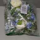 JoyHome 2 Pack Artificial Peony Flower Garland  6ft Silk Peony Garland Flower Vine Blue and White Peony Silk Roses Flowers for Wedding Arch Party Table Decor (2, Blue)