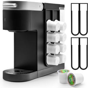 2Pcs Coffee Pod Holder for Keurig K-Cup, Side Mount Storage Organizer, Wall Mount Design, Space Saving K cup holder, Perfect for Counters Small Space(2 Packs/for 16 K Cups)