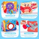hahaland Baby Tissue Box Toy - Baby Toys 6-12 Months Montessori Toys for 6 Month Old with Textured Tails, Crinkle Tissues, Squeaky, Mirror, Play Silks Sensoy Scarves Baby Gifts 9 Month Old Travel Toys