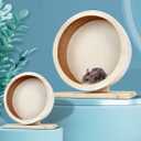 antiai Hamster Wooden Silent Wheel, Small Animal Exercise Wheel Accessories, Quiet Spinner Hamster Running Wheels Prevent Depression Toys for Hamsters, Gerbils, Mice and Other Small Pets (S)