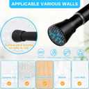 2 Pack Black Small Tension Curtain Rod 16-26 Inch,7/8" inch Adjustable Short Curtain Rod No Drilling,Spring Curtain Rod for Windows Kitchen Closet Doorway