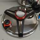 3-In-1 304 Stainless Steel Pressure Cooker 13 Quart: [Explosion-Proof] [3 PSI Settings], One-Hand Locking Pressure Canner, Induction Compatible, Glass Lid & Steamer Rack Included, Olla de Presion