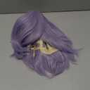 MAGQOO Grey Purple Wig Boy Men Short Straight Bob Grey Purple Wig with Bangs Cartoon Movie Halloween Cosplay Costume Animie Wigs