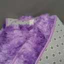 FlyDOIT Purple Tie-Dyed Large Rugs for Living Room, 4x6 Feet Shaggy Rug Fluffy Throw Carpets, Ultra Soft Plush Modern Indoor Fuzzy Rugs for Bedroom Girls Kids Nursery Room Dorm Home Decor, 4' x 6' (Rectangular), Purple