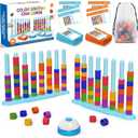 Color Challenge Game A Quick-React Color Matching Puzzle Game, Fun Board Game for Kids 6-8-12, Adults, Party & Family Game Night, Stacking Game Comes with 2 Stack Racks, 100 Cards, 120 Rings & Bell