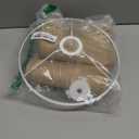 PATIKIL Drum Lamp Shades for Table Lamps 12"x12"x8" Linen Lampshade Easy Assembly Lamp Shade with E27 to E26/E14 Adapters for Floor Lamps Bedside Lamps Pendant Lights, Beige (1.65" Spider)