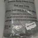 Reafort Sherpa Body Pillow Cover 21" x 54", Plush Fleece Long Body Pillowcase with Zipper Closure, Ultra Soft Fluffy Cozy Decorative Pillow Cover (21"x54" Body Pillow Cover,Charcoal Grey)