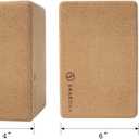 SNAKUGA Cork Yoga Block 2 Pack for Pilates, 4'' or 3'' Non-Slip & High Density Blocks for Meditation, Fitness and Stretching, Supportive and Flexibility Brick for Improve Poses Balance
