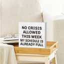 4 x Funny Bosses Day Gifts for Women Men, Boss Gifts for Women Manager Supervisor Leader Lady Famale Male, Funny Office Desk Decor 5 x 5 inch (Crisis01)