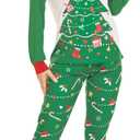VENTELAN Family Matching Christmas Pajamas Set Holiday Santa Claus Sleepwear Xmas PJS Set for Couples and Kids (10 Years, Green Christmas Tree)