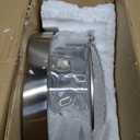 FEMILA Flush Mount Ceiling Light Fixture, 12" Brushed Nickel Ceiling Light, Water Ripple Glass, for Hallway, Living Room, Kitchen, Bedroom, E26 Base, 4FTJ22WG-F BN