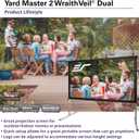 Elite Screens Yardmaster 2 DUAL Projector Screen, 135-INCH 16:9, Front and Rear Wraith Veil 4K / 8K Ultra HD, Active 3D, HDR Ready Free Standing Outdoor Movie Screen, OMS135H2-DUAL