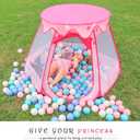 Princess Tent Girls Kids Playhouse Pop Up Play Tent with Star Light Tent for Kids Ball Pit Toys for 1,2,3 Years Girl Birthday Gift for Indoor Outdoor Toddler Girl Gift, Easy to Pop Up and Assemble
