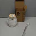 50 oz Glass Water Bottles with Silicone Sleeve,Glass Tumbler with Lid and Straw,Iced Coffee Cup with Handle,BPA Free-White