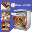 HOMETITUTE Dishwasher Magnet Cover 23x26 Inch Dog Dishwashing Pattern