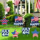 4th of July Yard Signs Memorial Day Decorations Outdoor, Fourth of July Decorations Patriotic Decor Independence Day Decorative Garden Party Decor for Home Lawn Patio