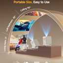 Smart Projector with 4K 8K Support, Mini Projector with Wifi6 and Bluetooth5.4, 600 ANSI, Auto Focus & Obstacle Avoidance 1080P Portable Movie Proyector for Home Outdoor, Magcubic HY350Max