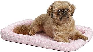MidWest Homes for Pets Bolster Dog Bed 24L-Inch Pink Dog Bed or Cat Bed w/ Comfortable Bolster | Ideal for "Small" Dog Breeds & Fits a 24-Inch Dog Crate | Easy Maintenance Machine Wash & Dry (Pink)