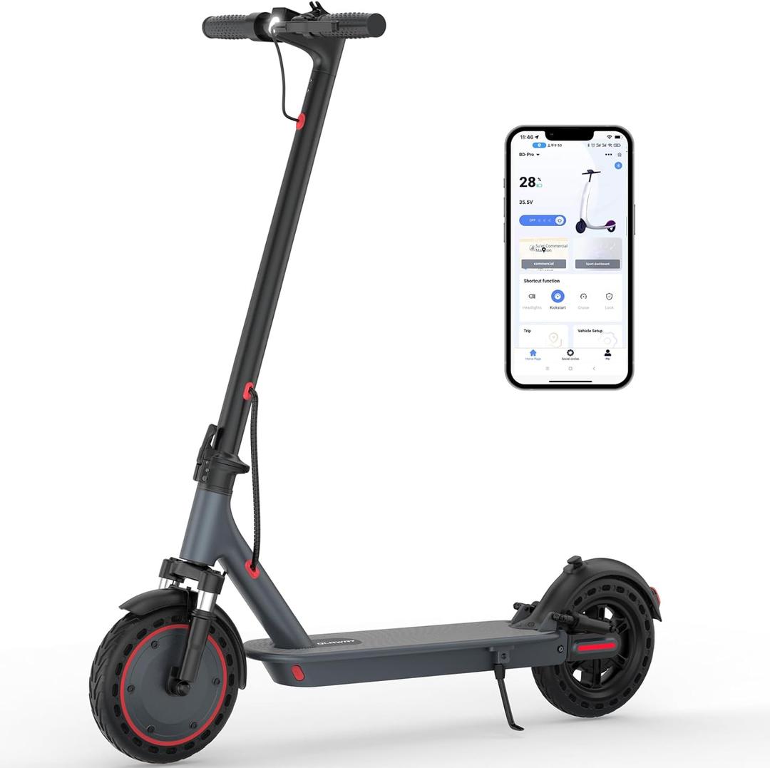Qlaway 8.5" E Scooter for Adults 19/22 MPH 350/500W Motor 187.2/288.6/441WH Battery, Motorized Scooter Up to 22 Miles Range, Foldable Bearing 265 LBS/APP Control