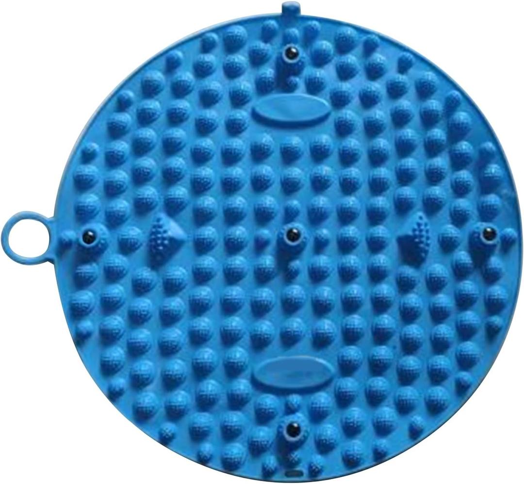 Foot Massage Mat Manual Foot Massagers Foot Reflexology Pad Foot Pressure Mat Walking Toe Plate Massage Pad for Woman Man (Blue)