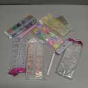 Artdone Nail Art Glitter Studs Kit, 6 boxes Multicolor and Design 3D Charms With 15 Sheets Gold Nail Stickers, Diamond Cute Nail Jewels For DIY Decoration with Pickup Tools