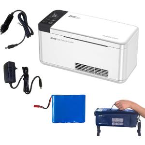 Portable Insulin Cooler Box Smart Rechargeable Mini Medical Case for Insulin, Vaccines, and Medications, 0.6L Capacity, LCD Display, Travel Drug Cooler for Insulin, FAA-Approved