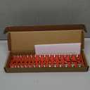 51-in-1 Bolt Size Finder & Thread Checker, 32 Metric & 32 SAE Nut and Bolt Thread Gauge with 19 Drill Bit Checker, CNC-Machined Aluminum Screw Size Chart, Go/No-Go ANSI Standard, Non-Slip Base