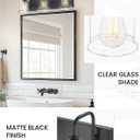 zeyu Black Bathroom Vanity Light, 20.5 Inch Bathroom Light Fixtures Over Mirror, 3-Light Modern Wall Sconces with Clear Glass Shade, ZSL72B-3W BK