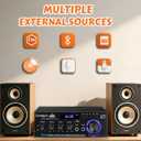 AK45 Pro Home Stereo Audio Receivers & Amplifier,800W 2 Channel Wireless Bluetooth 5.0 Power Amplifier System, FM Radio, USB, SD Card, with Remote Control Home Theater Audio Stereo System