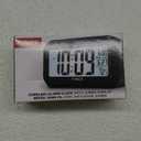 Peakeep Night Light Digital Alarm Clock Battery Operated with Indoor Temperature, Desk Small Clock (Black)