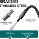 MoKitDora 61-1/4" Sportster Clutch Cable Stainless Steel Braided Clutch Line for 2004-UP Harley Sportster and 1986-2013 XL, Black