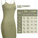 Geyoga 6 Pack Women's Cami Dress, Long Tank Dress Spaghetti Strap Slips for Under Dresses, Long Camisoles for Layering (X-Large)