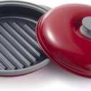 MACONEE Microwave Grill Pan | Microwave Griller, Griddle & Crisper Pan with Lid for Grilling, Browning, and Crisping Foods Microwave Cookware for Grill Meat, Sandwich & Vegetable inside a Microwave