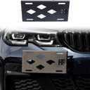 Car Front License Plate Frame Compatible with BMW 3 Series G20 G21/4 Series G22 G23 2020-2025 Front Bumper Tow Hook License Plate Mount Bracket License Plate Tag Holder Mounting Mount Adapter Kit