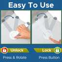 Toilet Locks Baby Proof (2-Pack) Ideal Baby Proof Toilet Lid Lock with Arm No Tools Needed Easy Installation with 3M Adhesive Top Safety Toilet Seat Lock Fits Most Toilets, White
