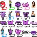 4 x 20pcs Straw Cover Cap for Tumbler Cup, 10mm Drinking Straw Topper Compatible for Stanley Cup Accessories, Reusable Straw Covers, Cute Tumbler Cup Accessories